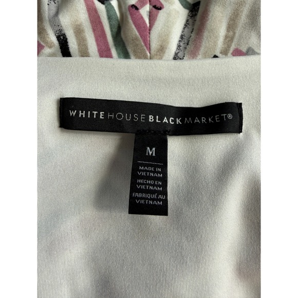 White House Black Market Sleeveless Chevron Print Cowl Neck‎ Top Medium - Picture 2 of 5